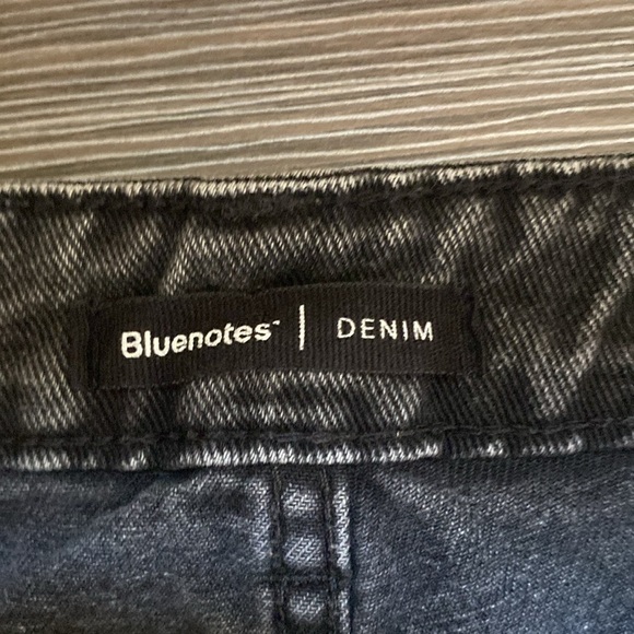 Blue Notes Black Distressed Ripped Wide Leg High Rise Jeans Sz 14 - Picture 13 of 14